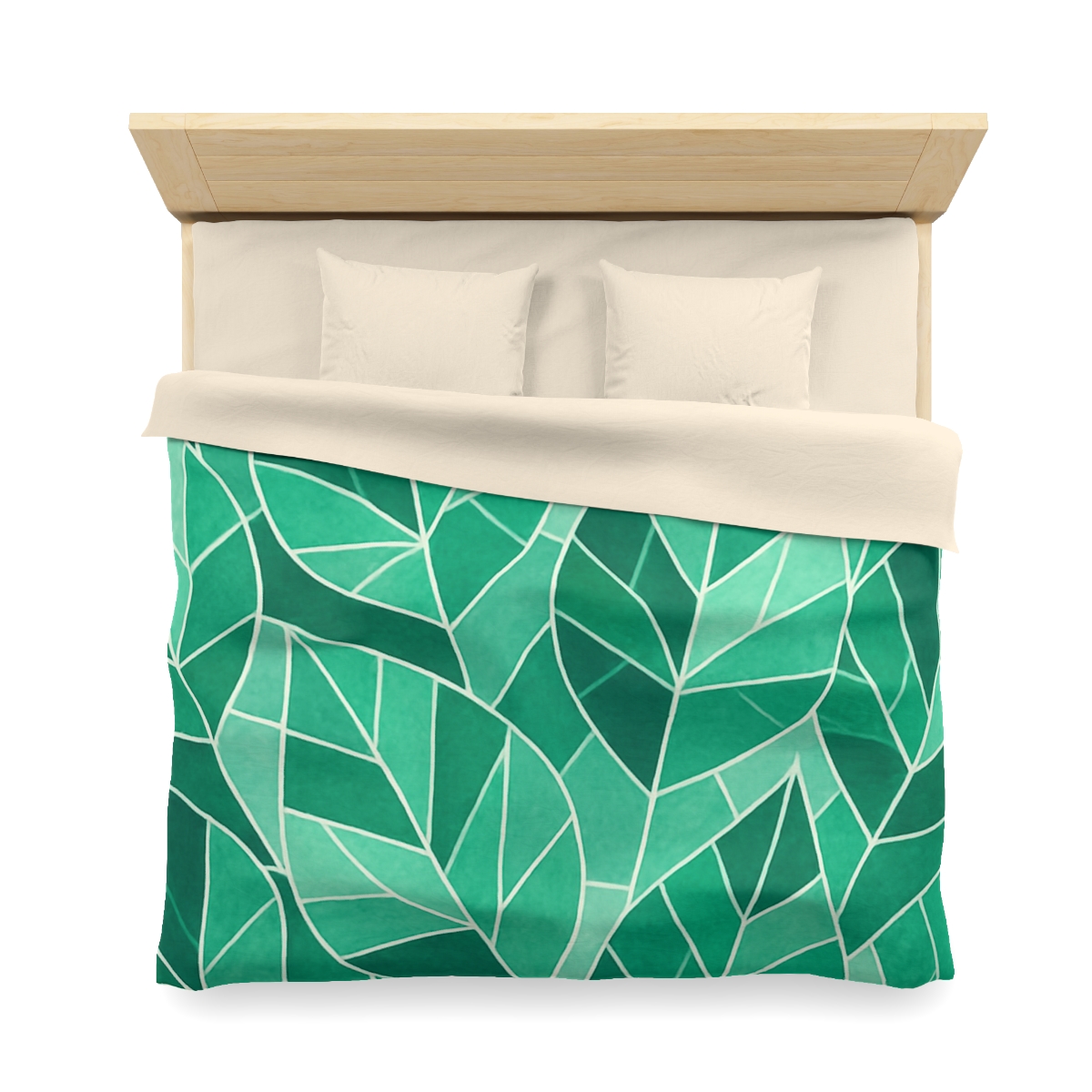 Crystal Leaf Mosaic designer printed duvets