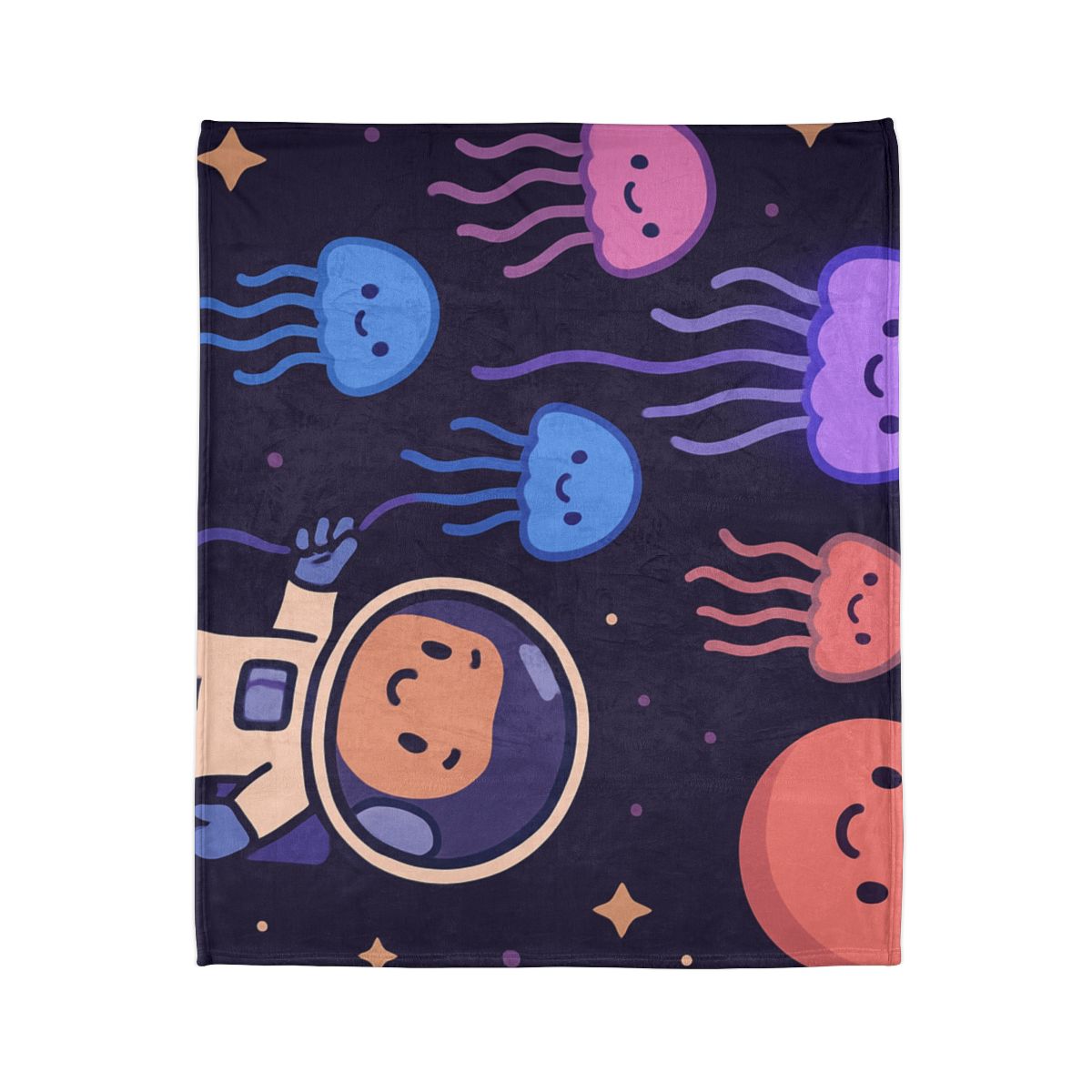 Galaxy Garden Of Floating Jellyfish custom blankets