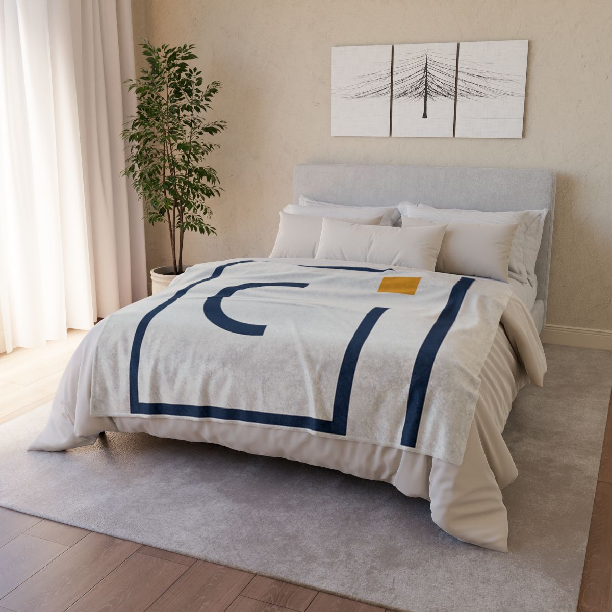 Broken Frame With Floating Arc custom blankets