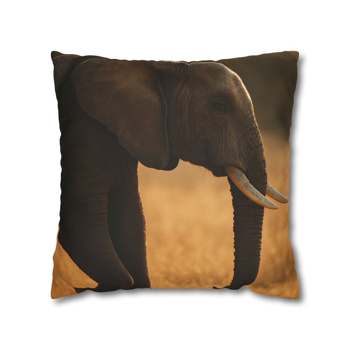 Gilded Horizon African Elephant soft cotton pillow cases