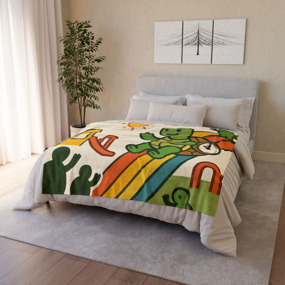 Time Traveling Tortoise Playground custom blankets