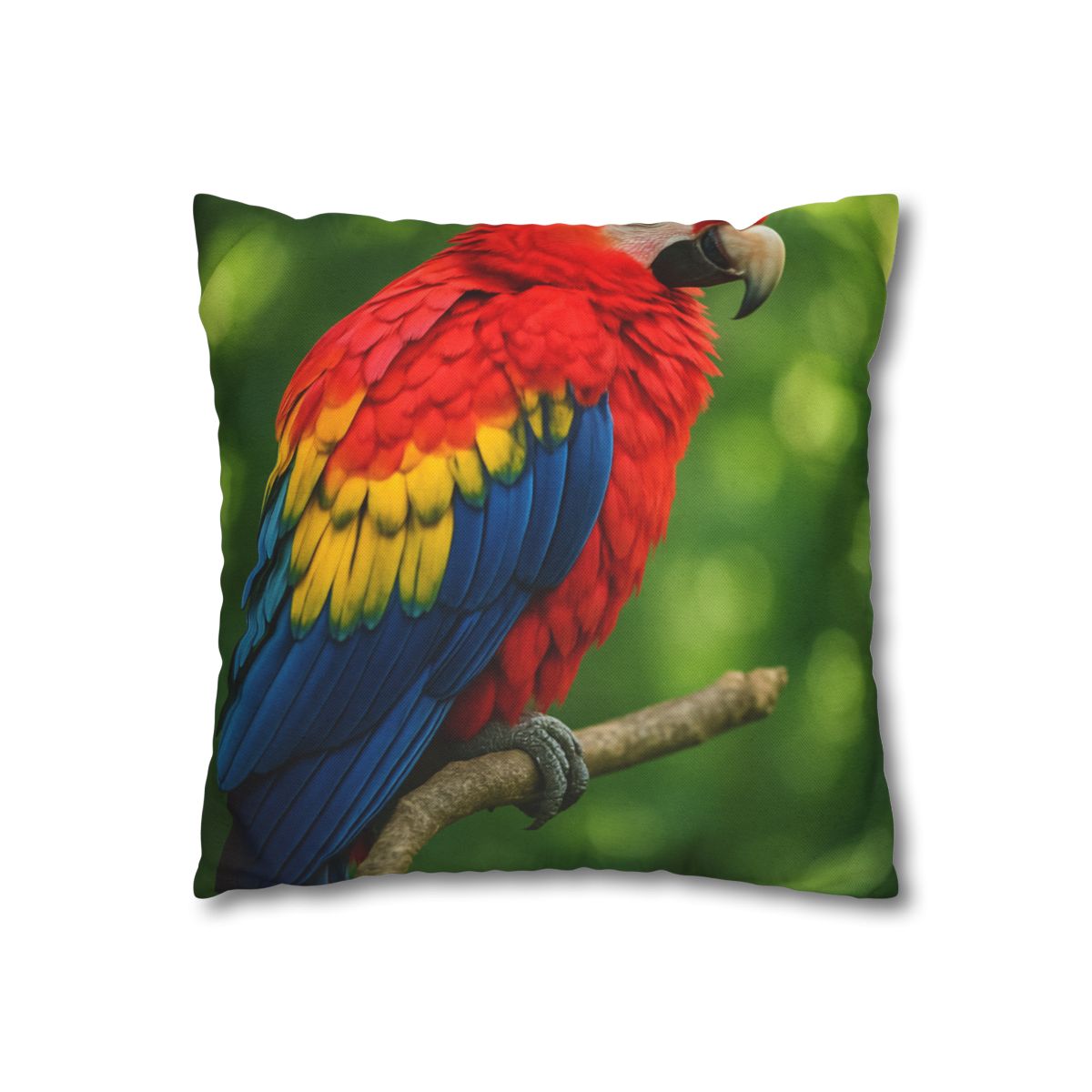 Color Storm Scarlet Macaw personalized pillow covers