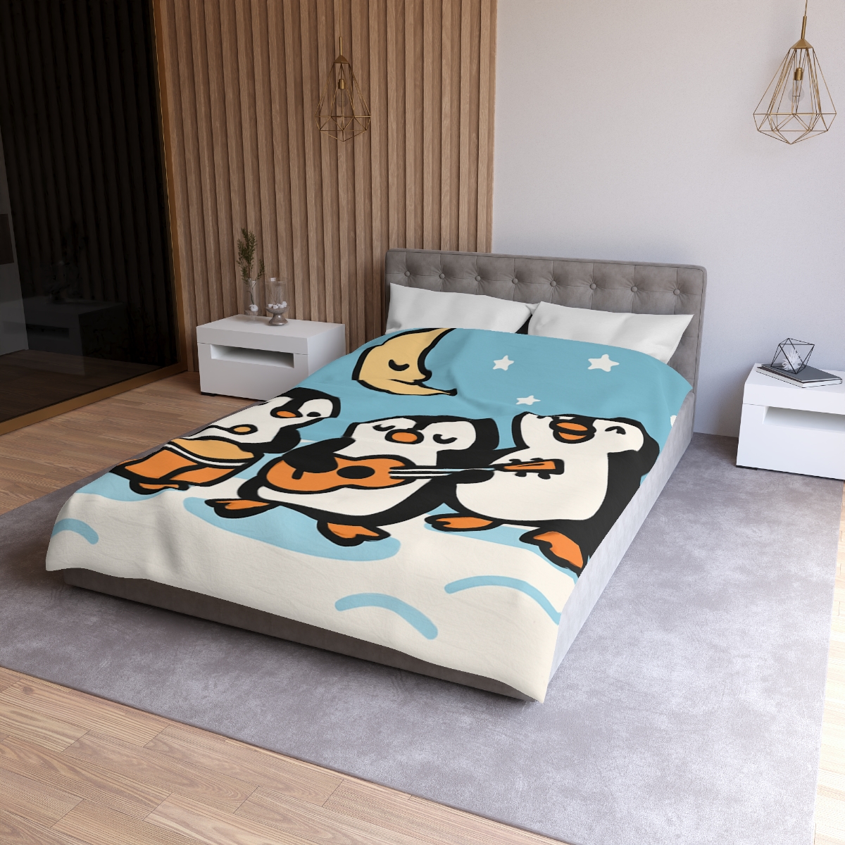 Moonlit Penguin Band unique patterned duvets