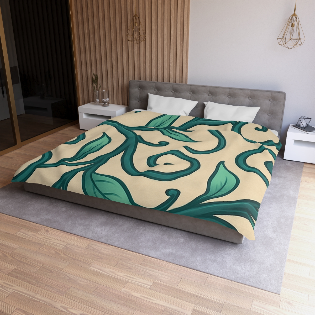 Curling Tendril Frieze personalized bedding duvets