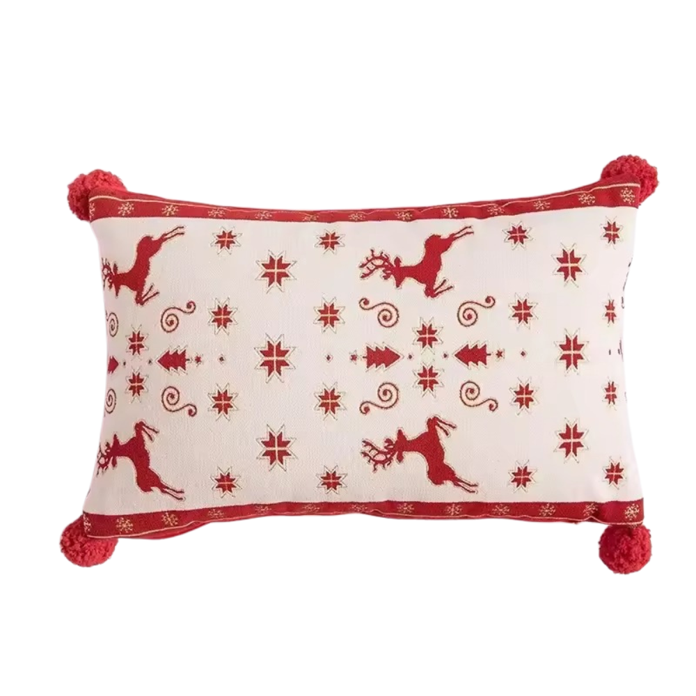 Jacquard Yarn Dyed Christmas Cushion Cover