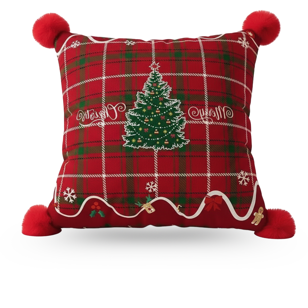 Pack of 2 Double Sided Printed Christmas Cushion Covers