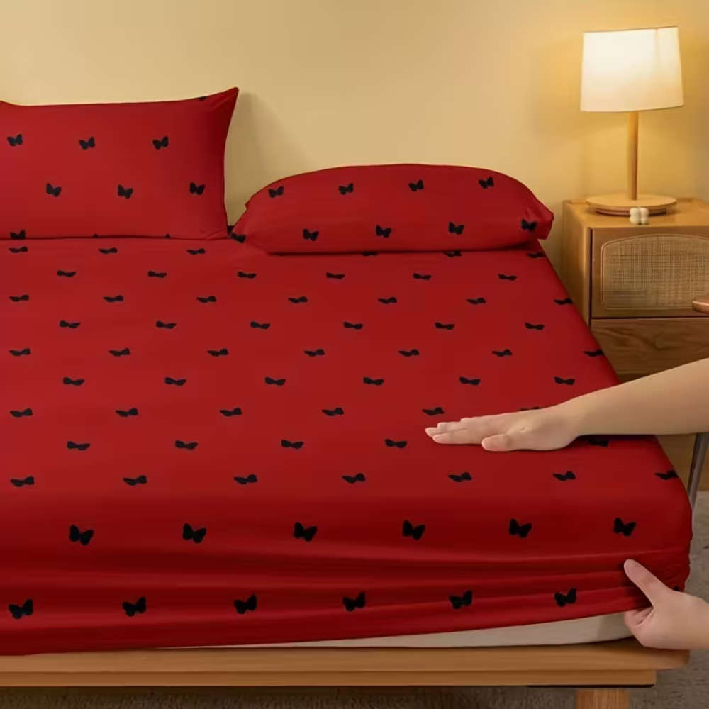 Modern Butterfly Silhouette Pattern Printed Bedsheet