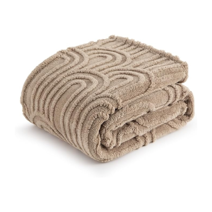 Cozy Stripe Pattern Flannel Fleece Blanket