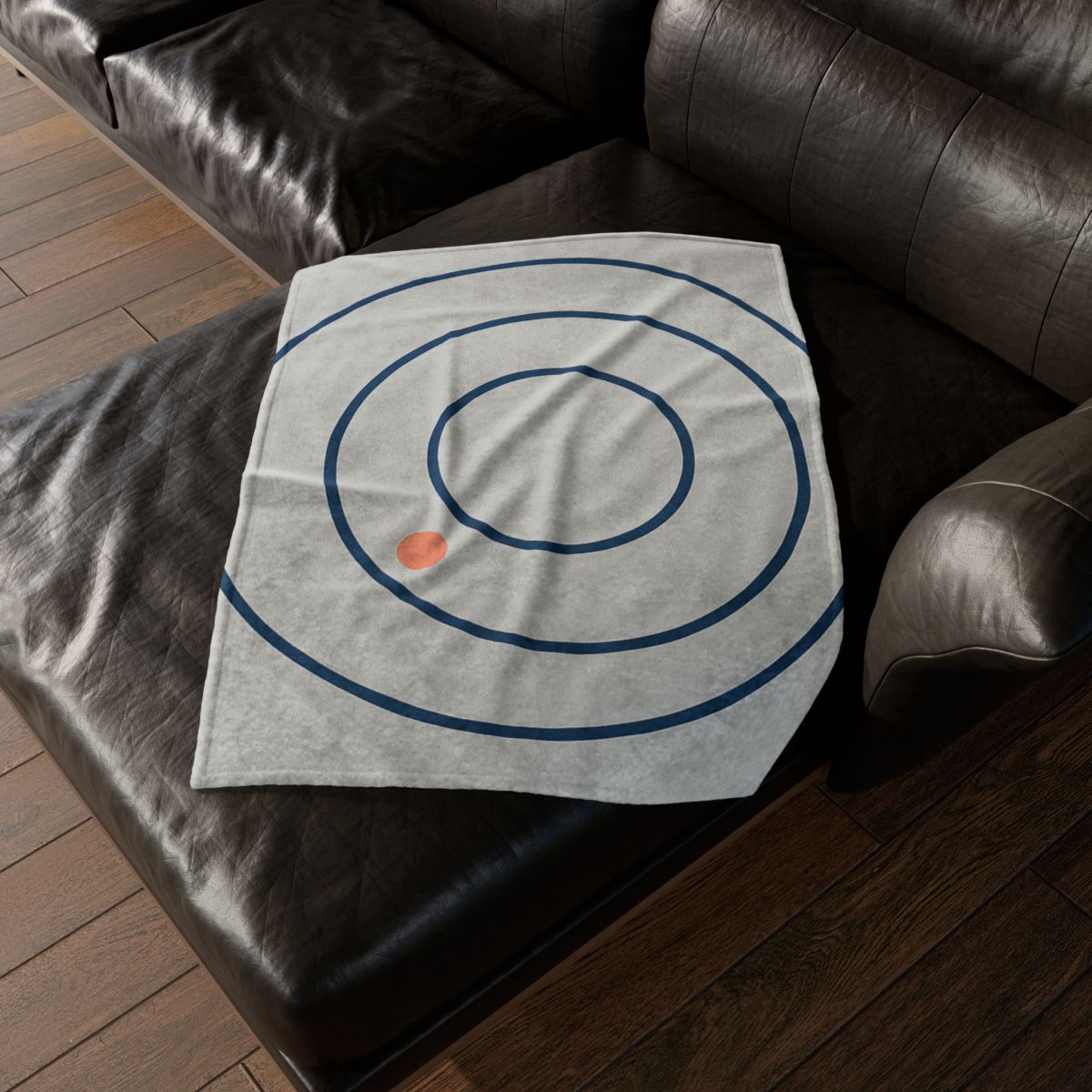 Three Calm Rings With Accent Dot designer printed blankets