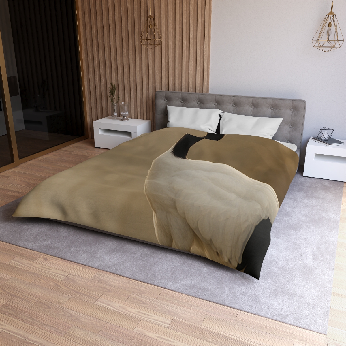 Silent Poise Red Crowned Crane soft comforter duvets