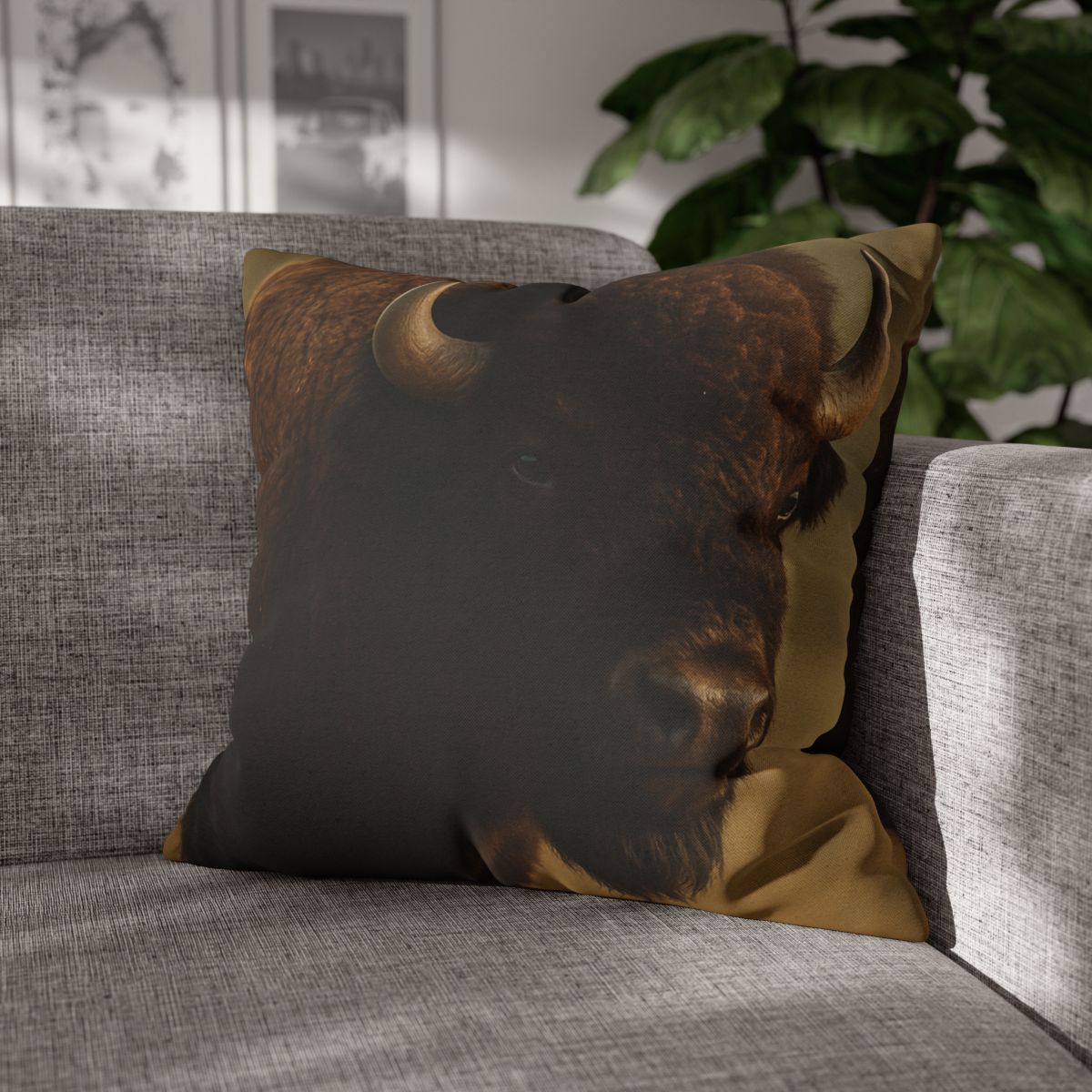 Thunder Stillness American Bison soft cotton pillow cases