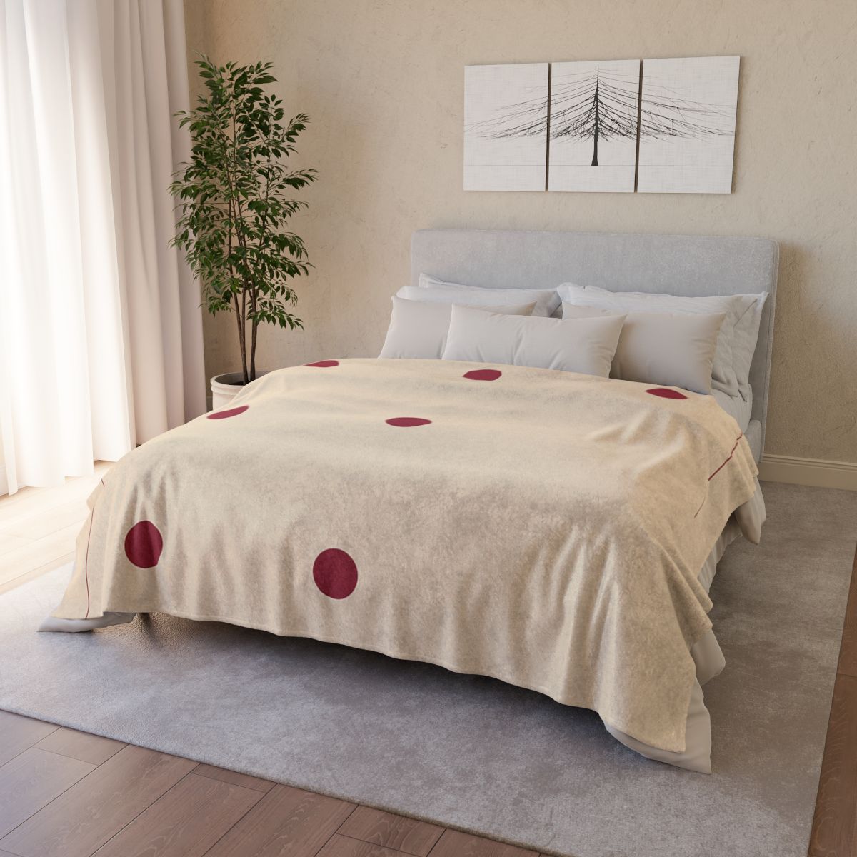 Sparse Orbiting Dots Grid personalized cozy blankets