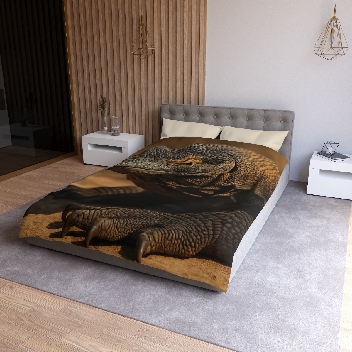 Ancient Scale Komodo Dragon stylish duvet covers