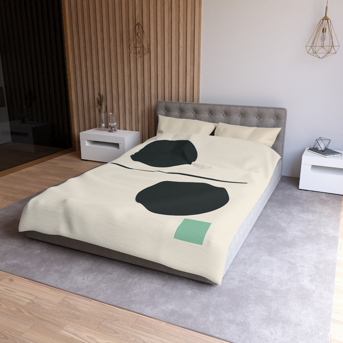 Offset Circle Bar Pairing soft comforter duvets