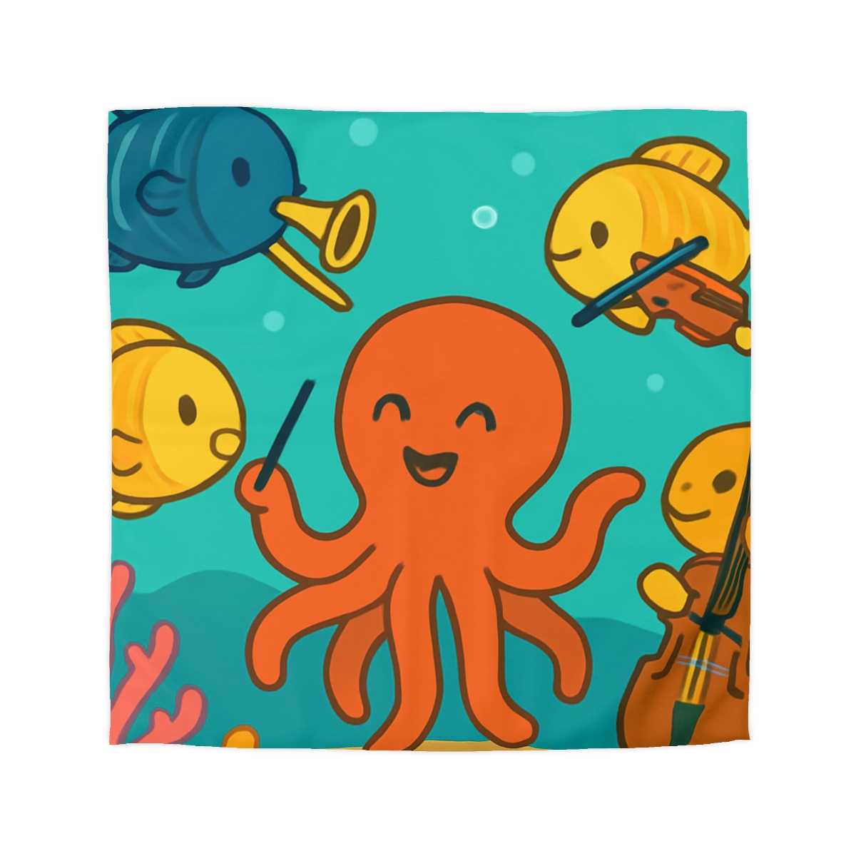 Coral Reef Orchestra designer printed duvets