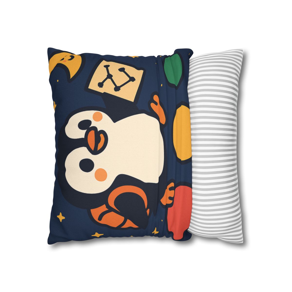 Planet Hopping Penguin Explorer comfortable bedding pillow covers