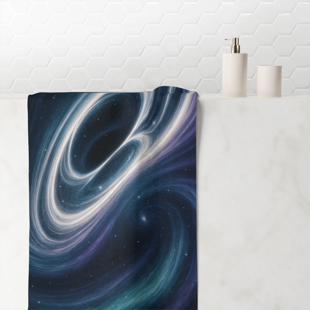 Gravitational Lens Spiral trendy hand towels