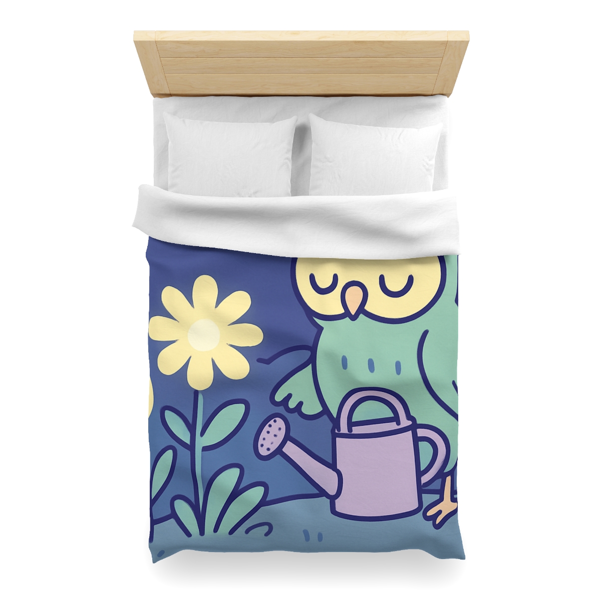 Moon Garden Owl designer printed duvets