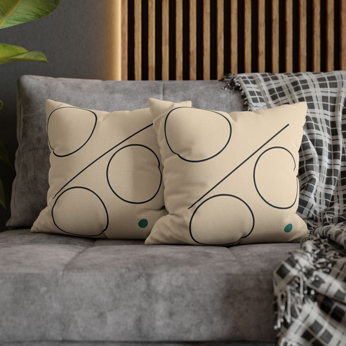 Triad Discs With Shared Tangent Line personalized pillow covers