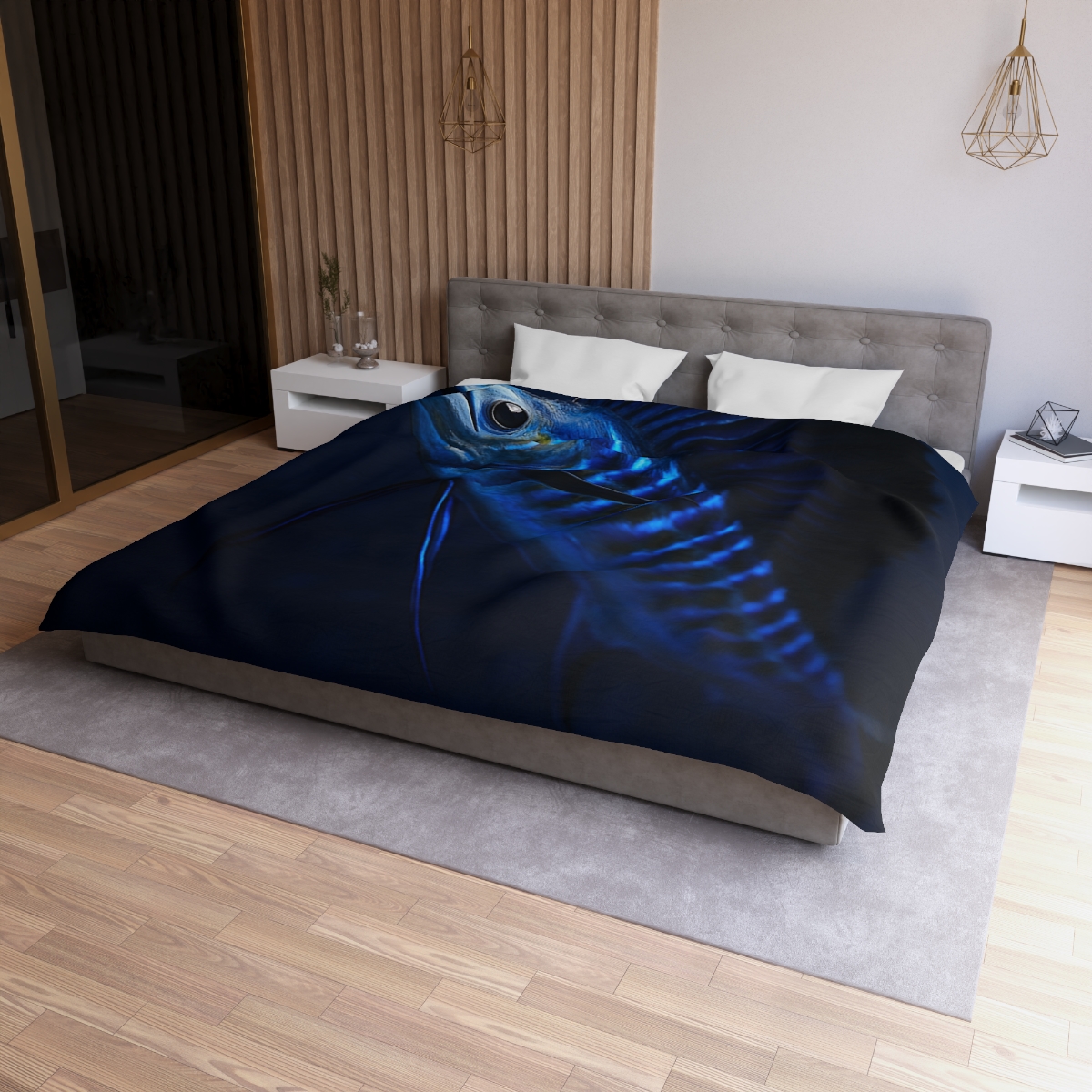 Nebula Crown Sailfish designer printed duvets