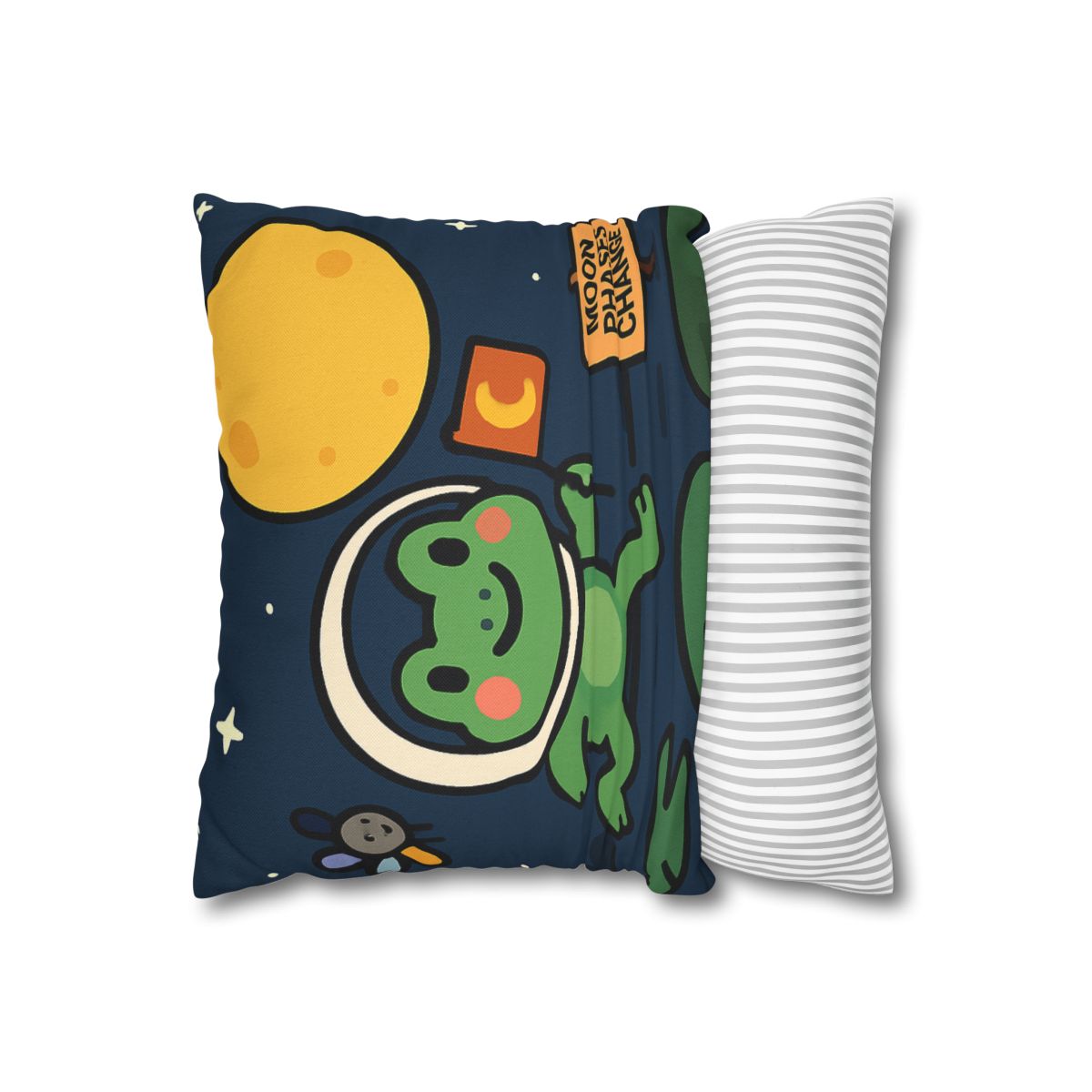 Moonlight Marsh Frog Astronaut unique gift pillow cases