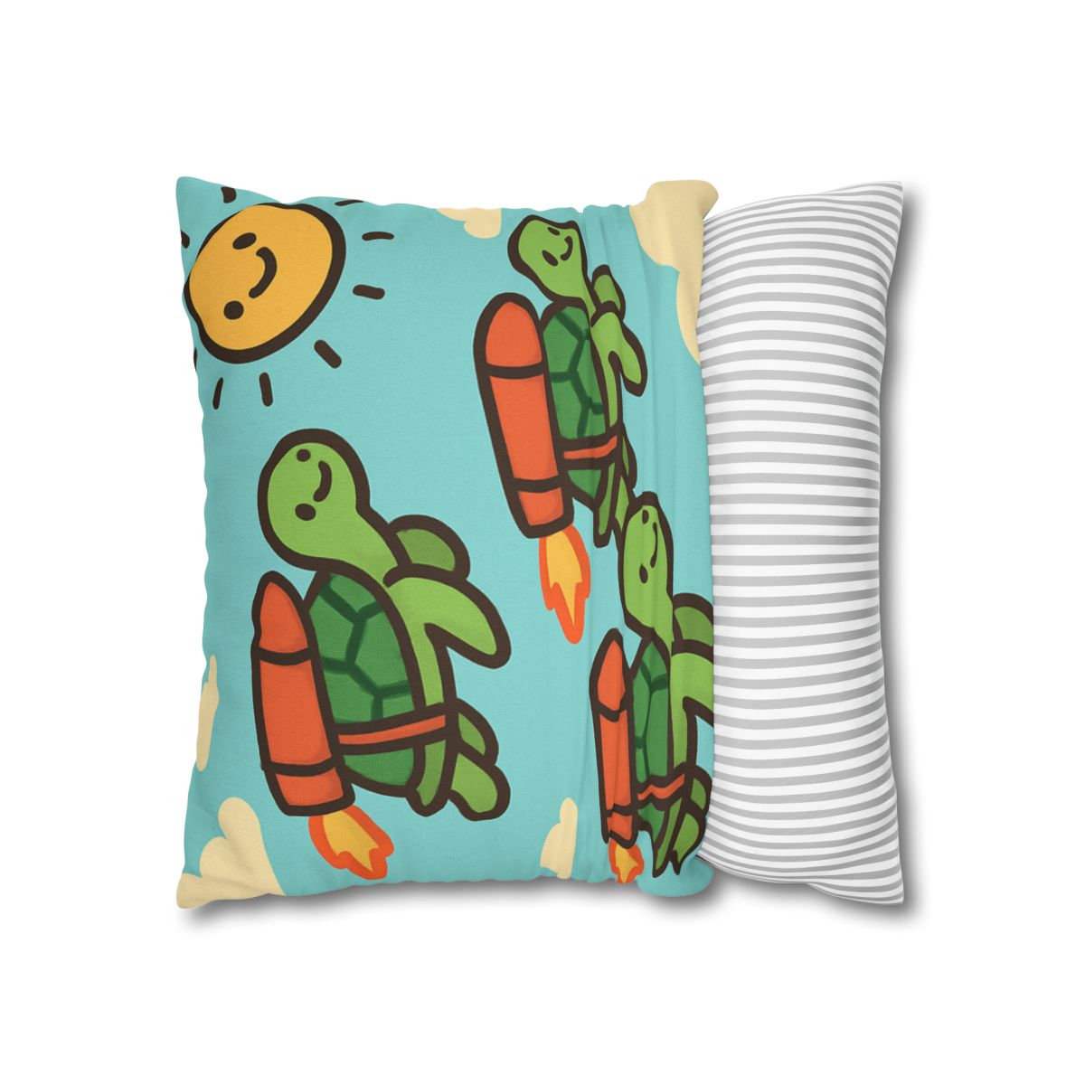 Rocket Powered Turtles comfortable bedding pillow covers