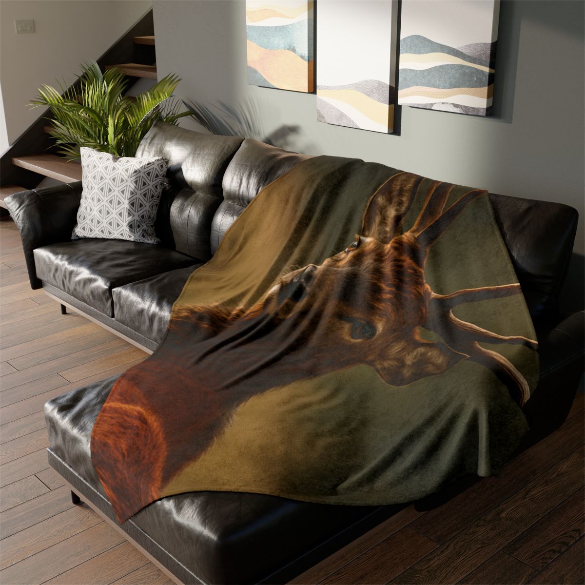 Amber Glance Red Deer decorative home blankets