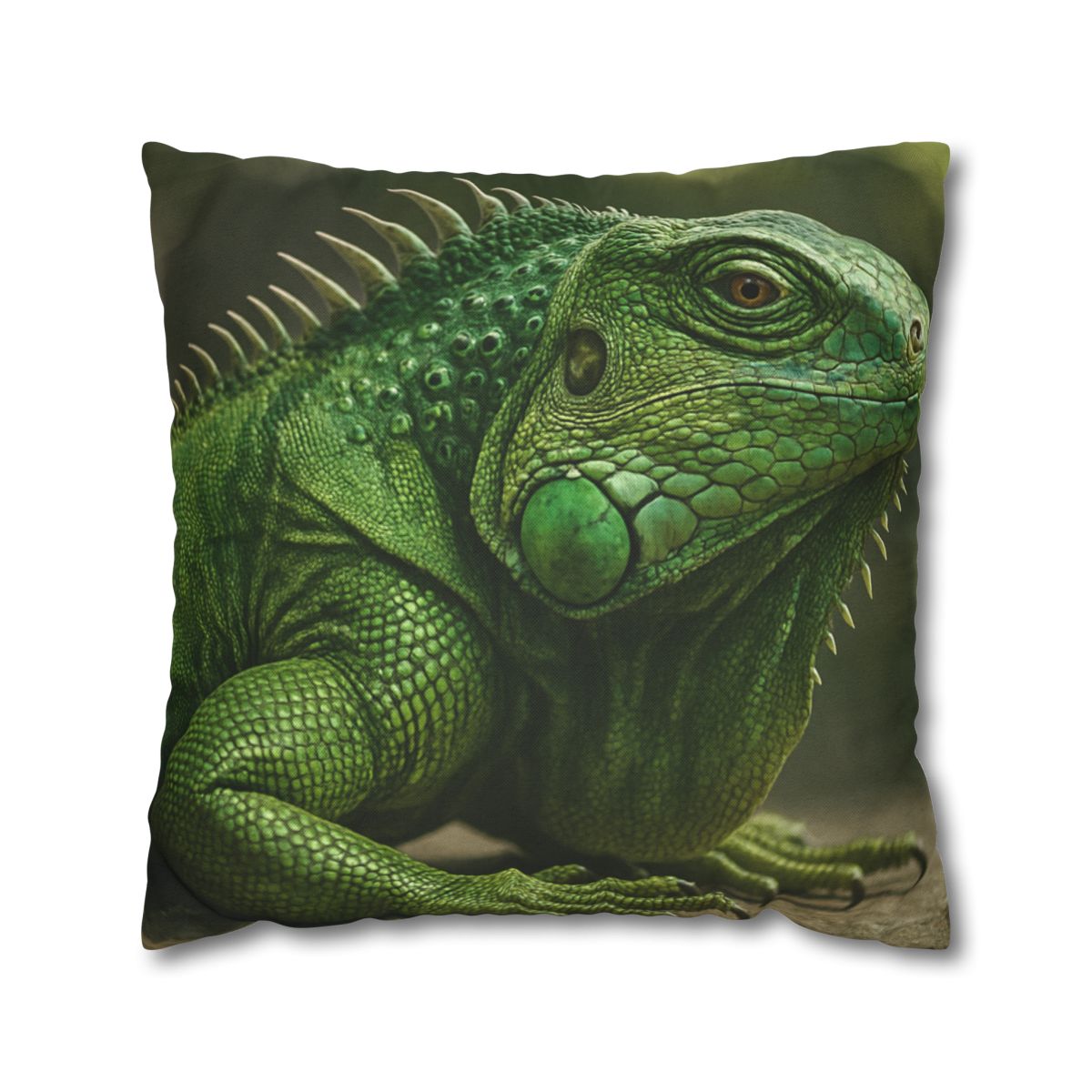 Stone Quiet Green Iguana comfortable bedding pillow covers