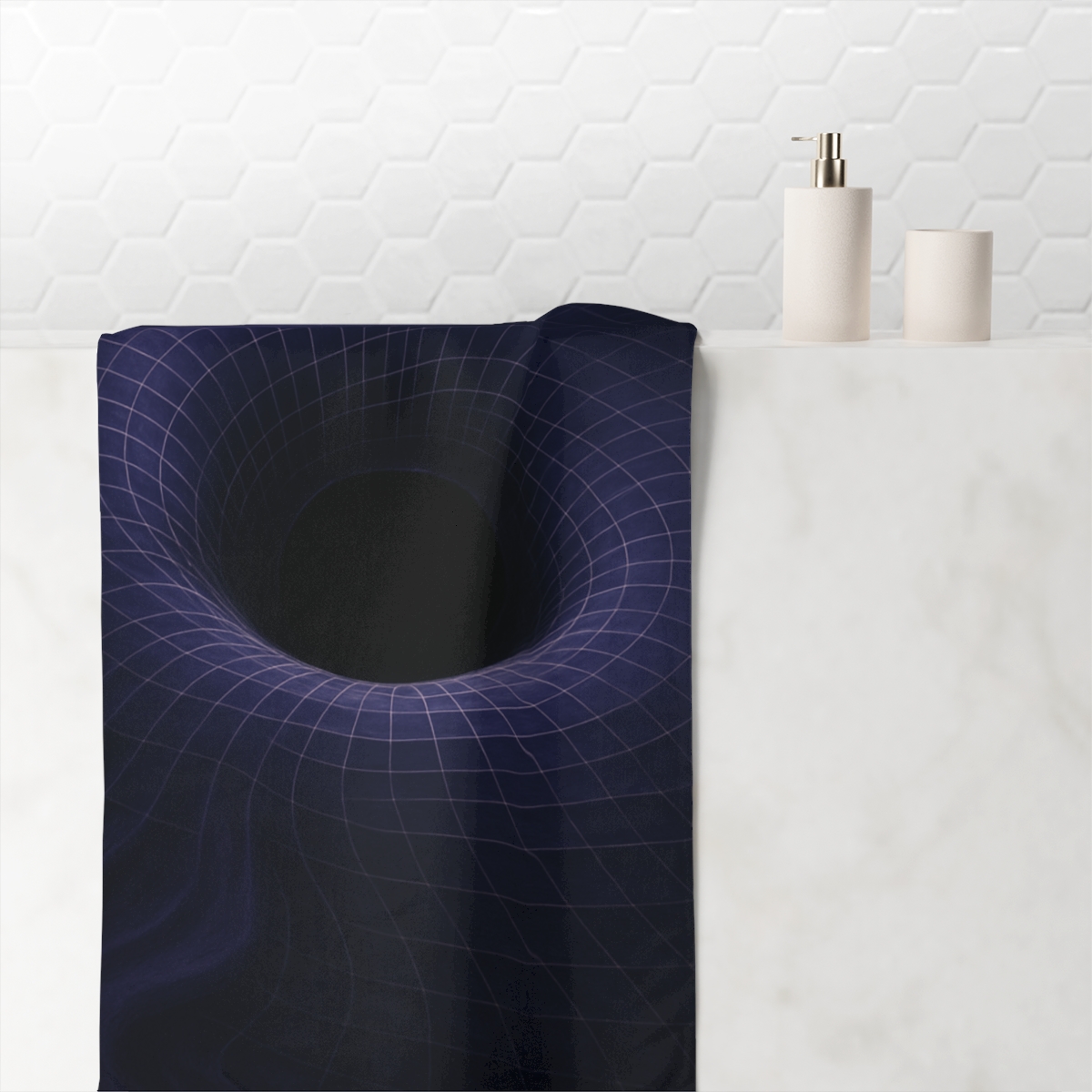 Warped Spacetime Horizon decorative home towels