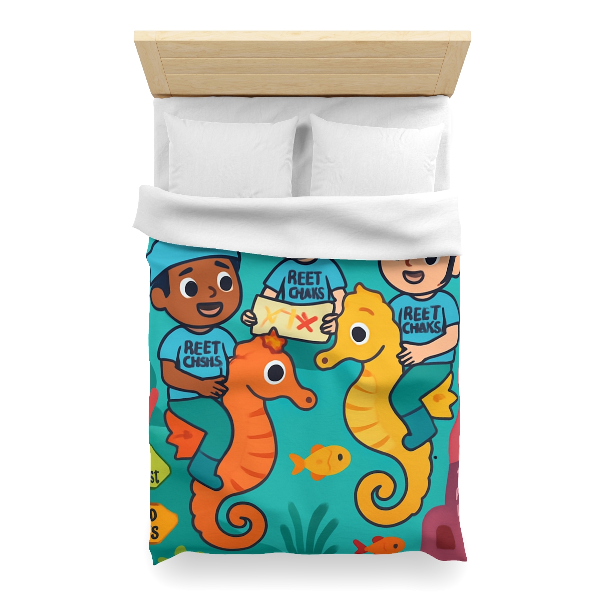 Coral City Map Of The Friendly Reef Rangers designer printed duvets