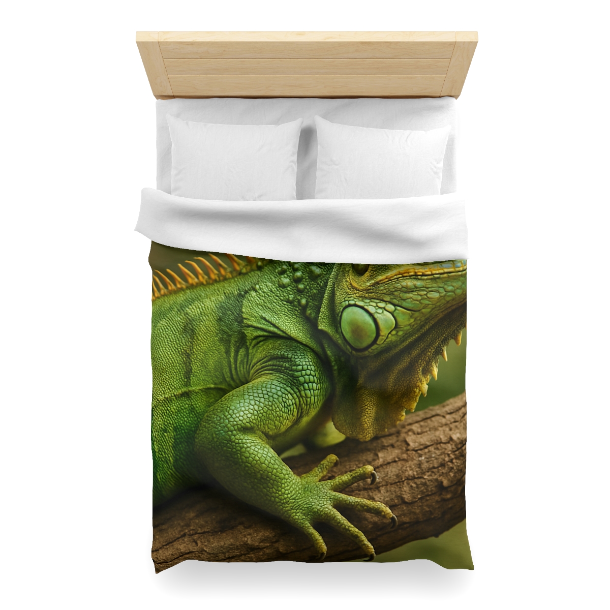 Emerald Drift Green Iguana personalized bedding duvets