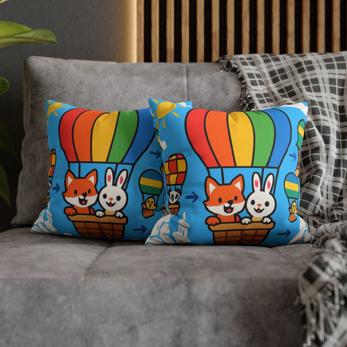 Cloud City Balloon Race custom pillow cases