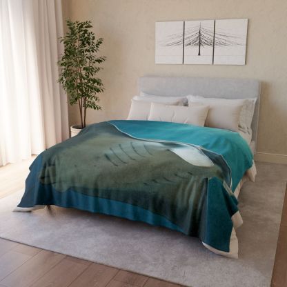 Silk Wing Drift Manta Ray personalized cozy blankets