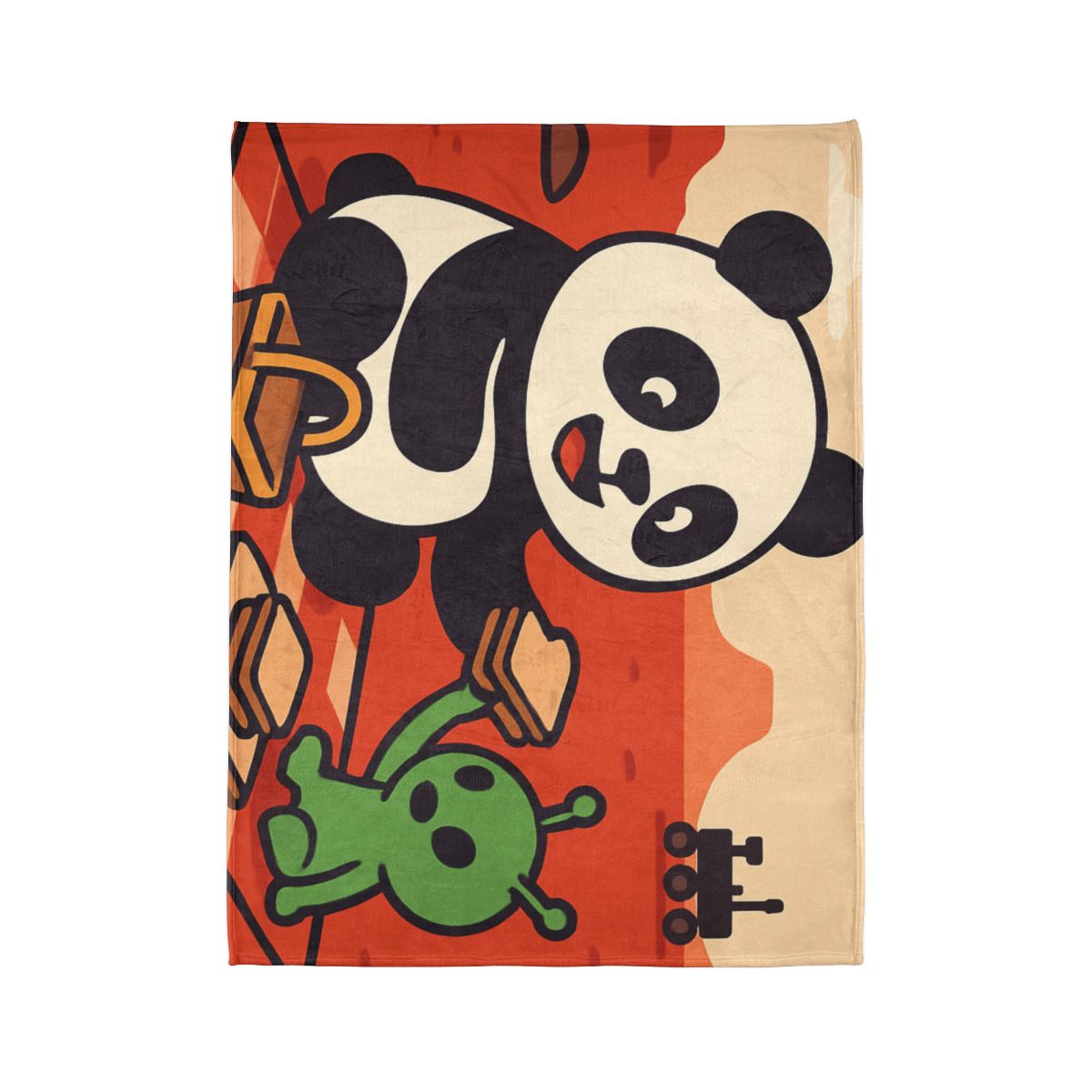 Martian Panda Picnic personalized cozy blankets
