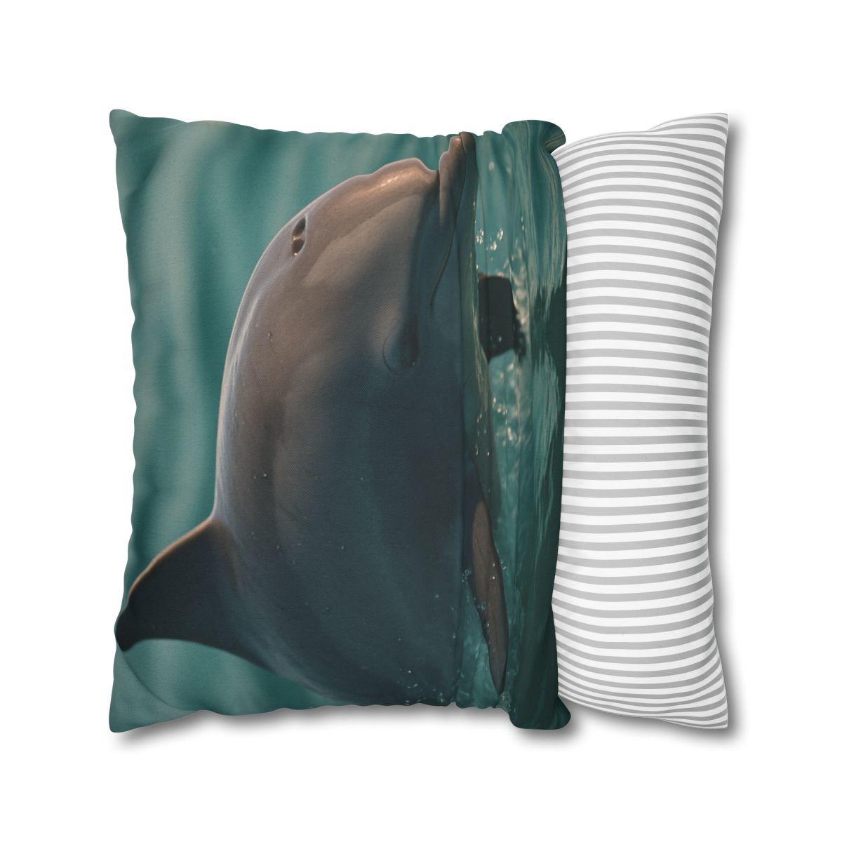Silver Glide Bottlenose Dolphin designer print pillow cases