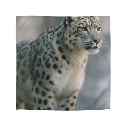 Cliff Phantom Snow Leopard soft comforter duvets