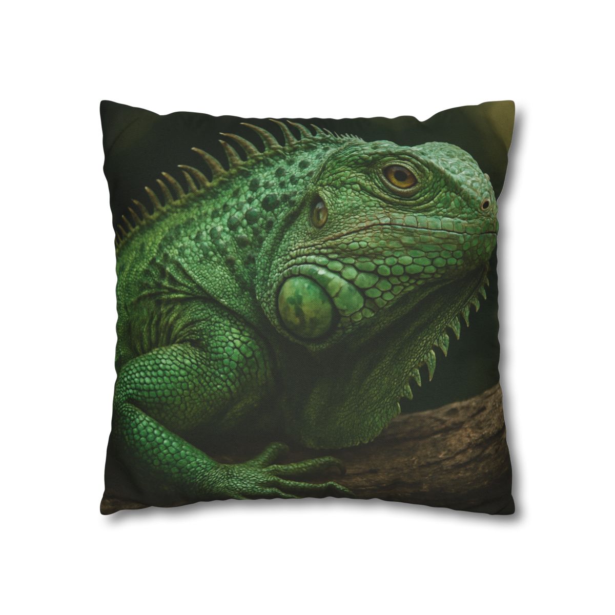 Verdant Gaze Green Iguana comfortable bedding pillow covers