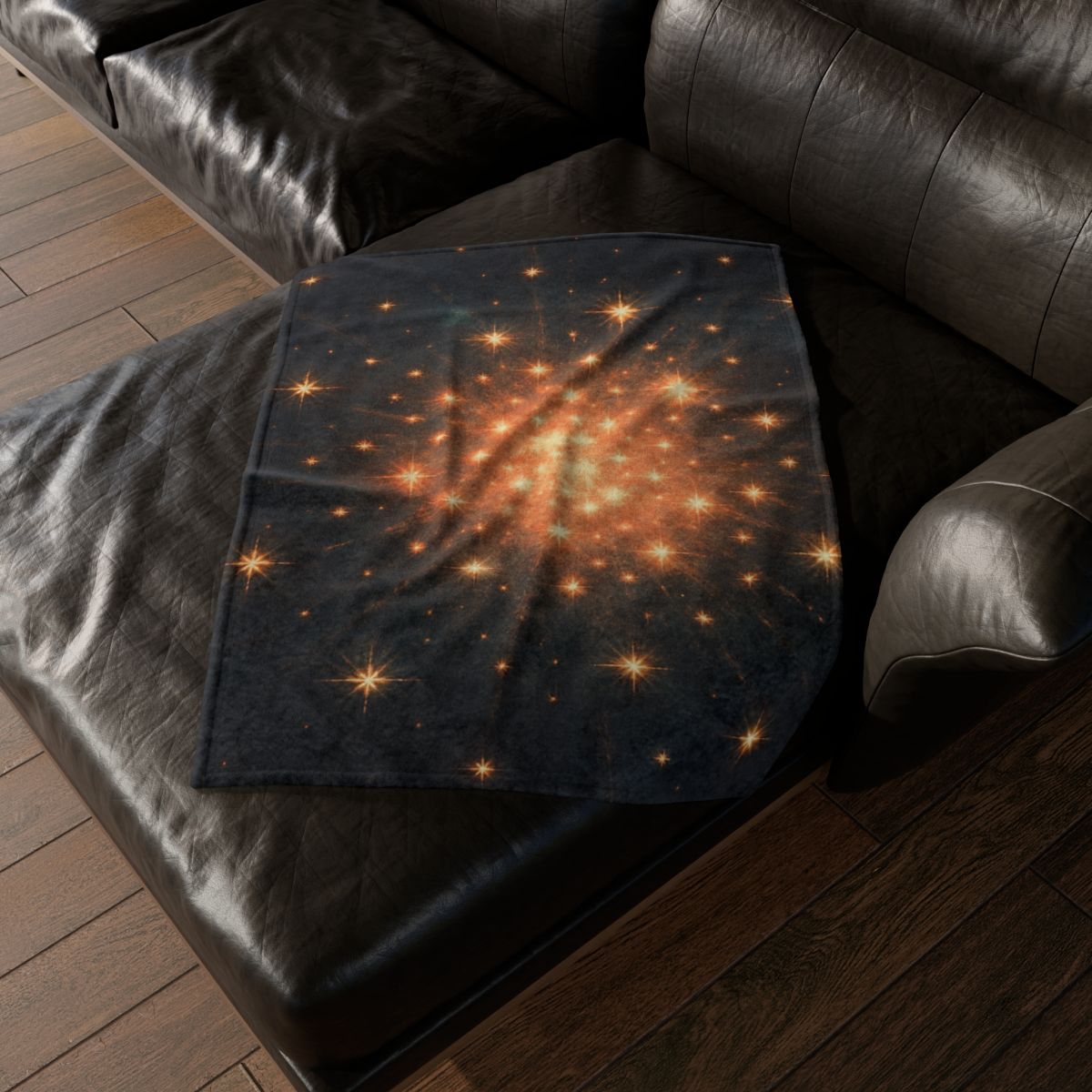 Starburst Mosaic Field personalized cozy blankets
