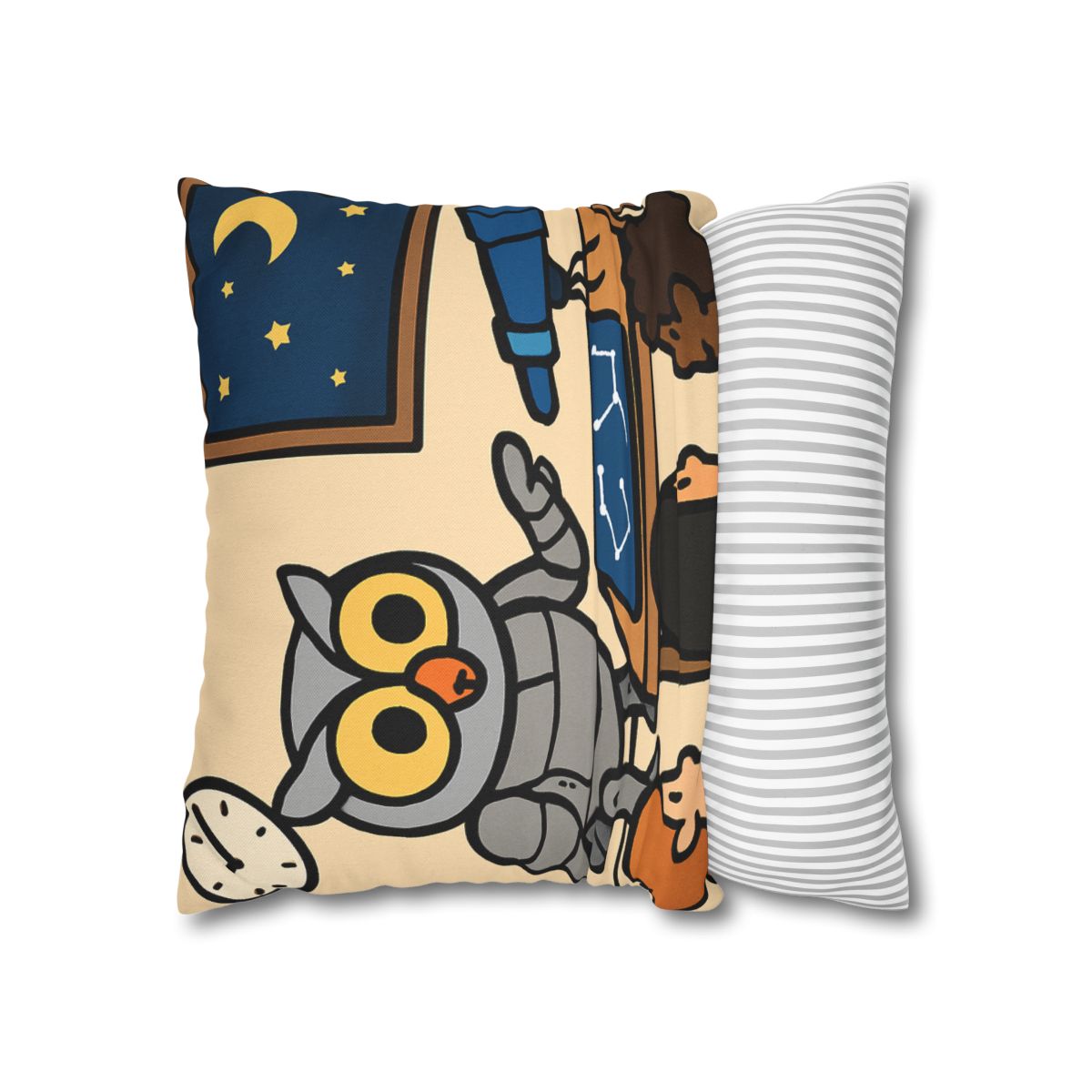 Robot Owl Telescope Workshop personalized pillow covers