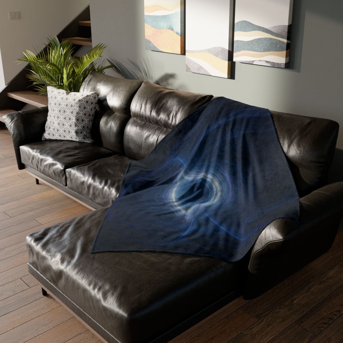 Luminous Event Horizon Veil stylish throw blankets