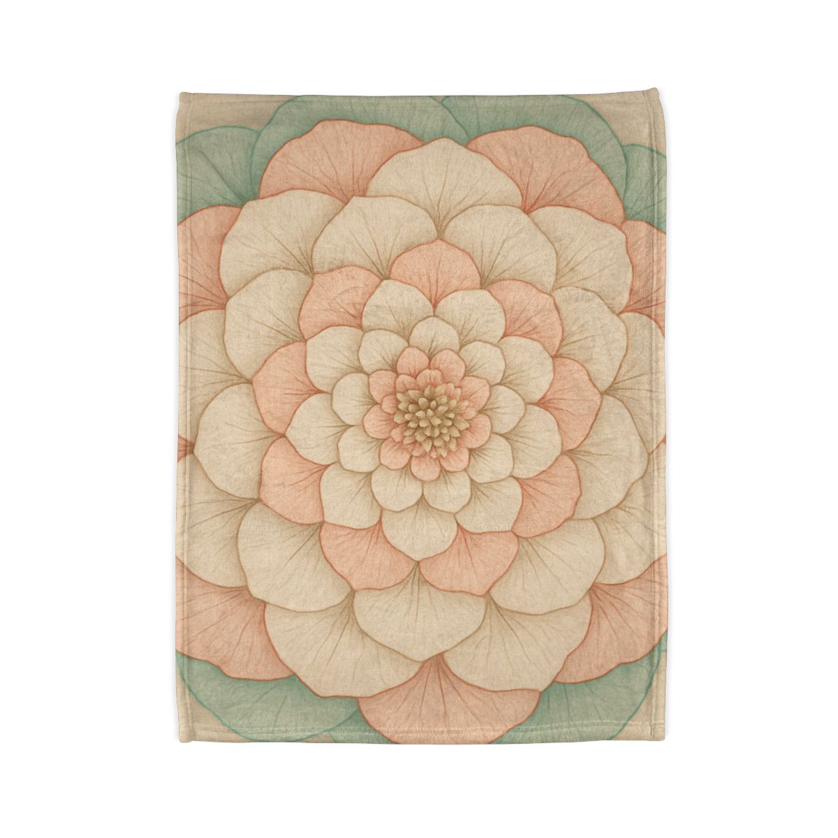 Petal Concentric Echoes decorative home blankets