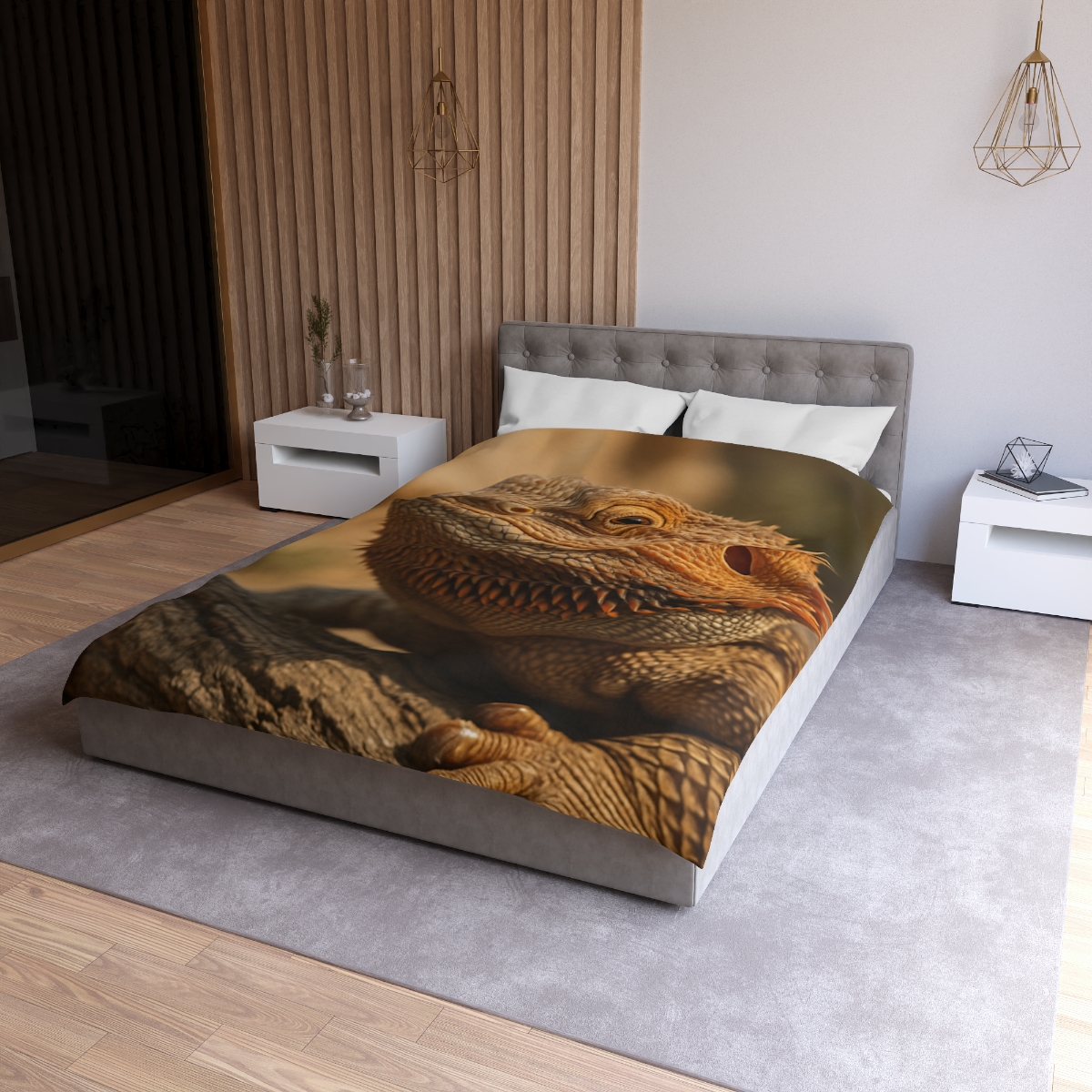 Ember Crest Bearded Dragon trendy bedroom duvets