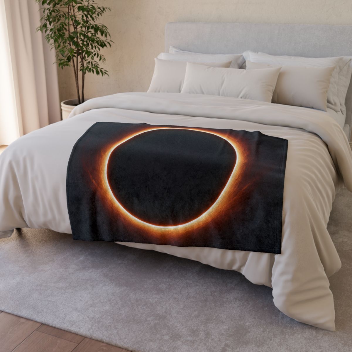 Dark Horizon Singularity Glow decorative home blankets