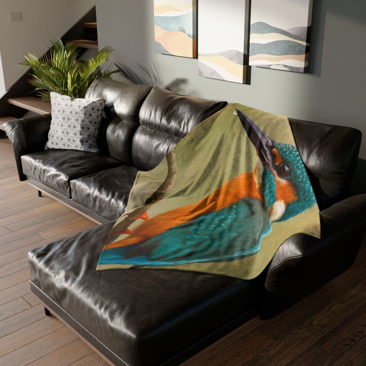 Emerald Flash Kingfisher custom blankets
