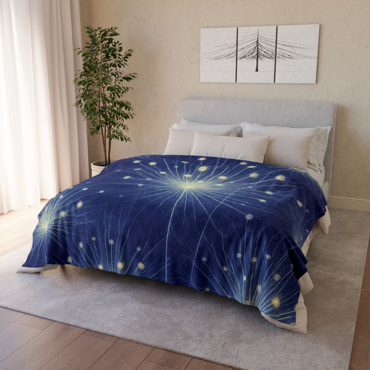 Stamen Burst Radiograph soft fleece blankets