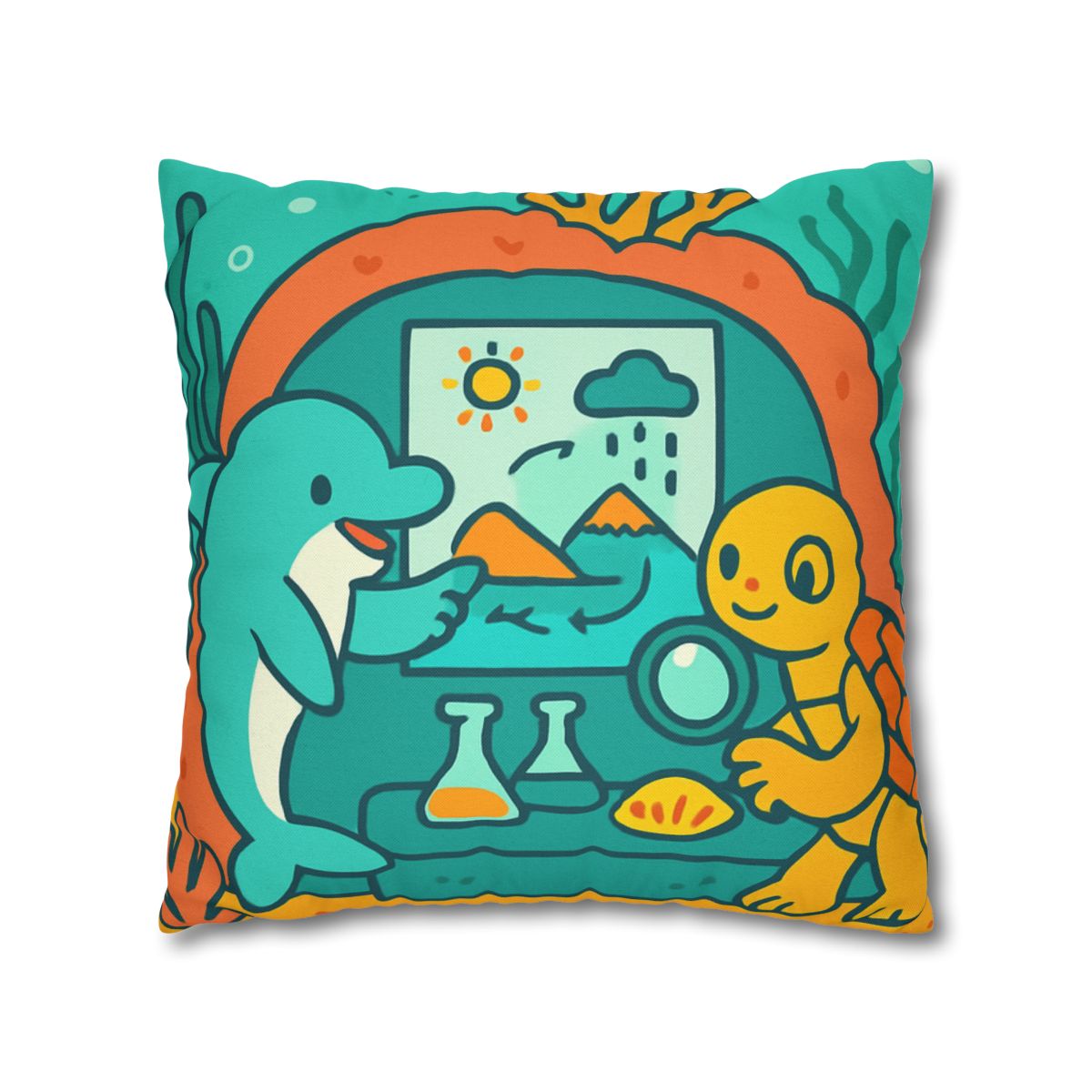 Coral Reef Science Lab trendy patterned pillow cases
