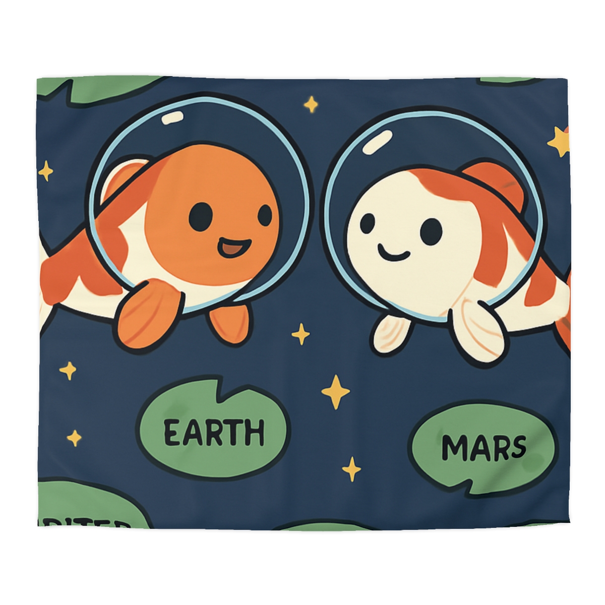 Cosmic Koi Classroom personalized bedding duvets
