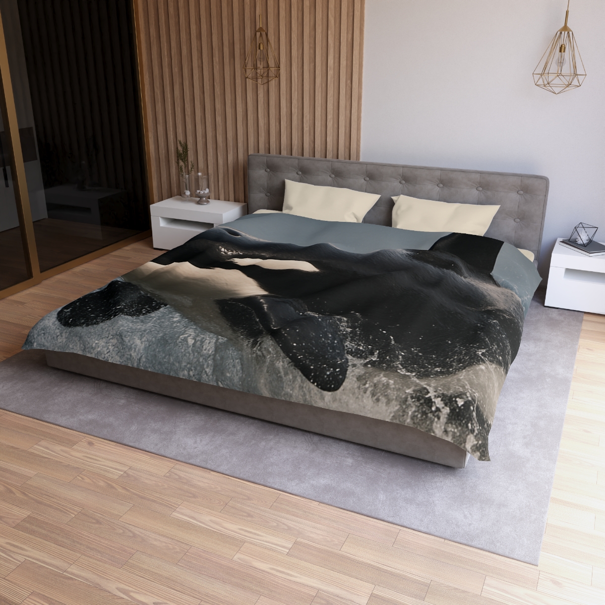 Storm Crest Orca personalized bedding duvets