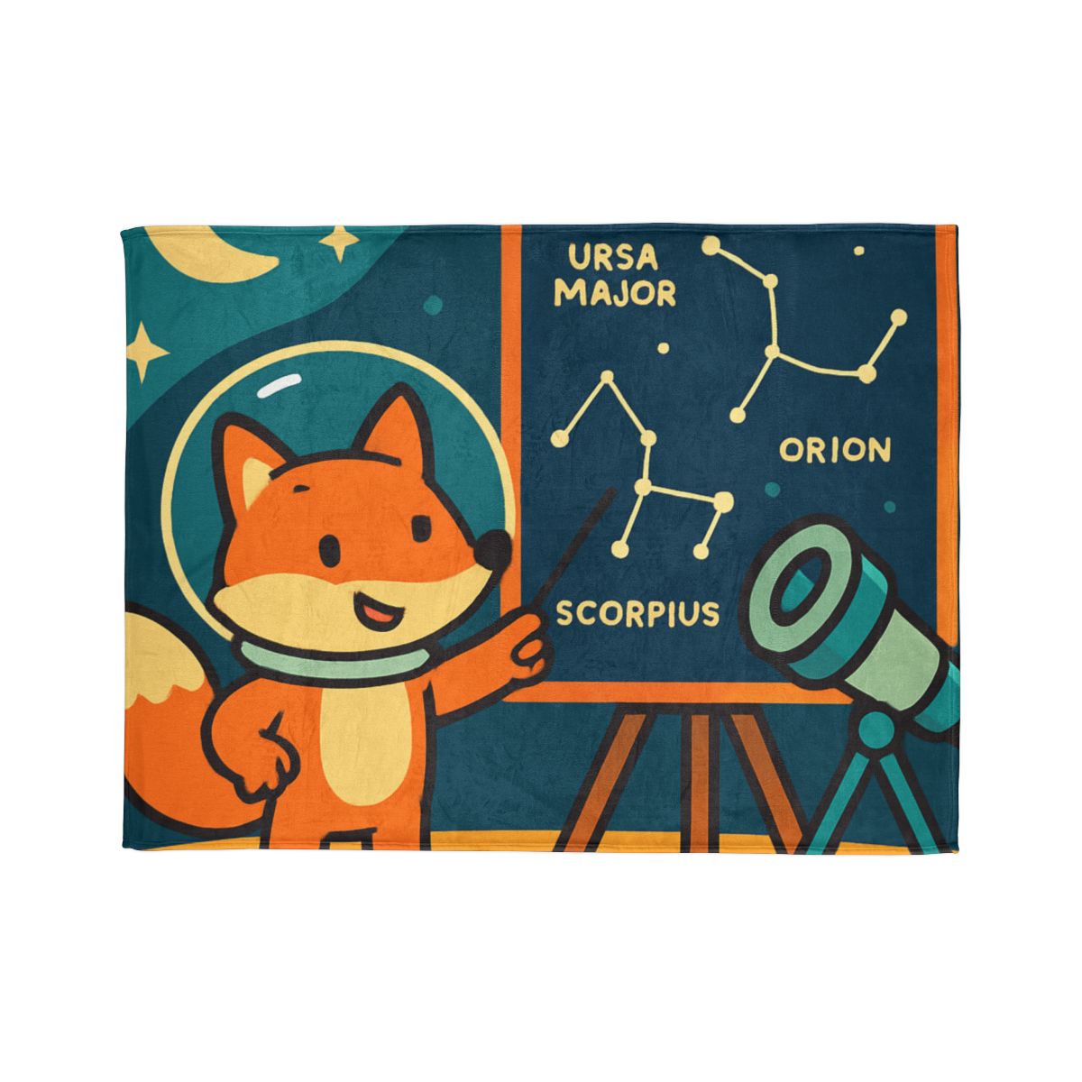 Starlight Science Fox personalized cozy blankets