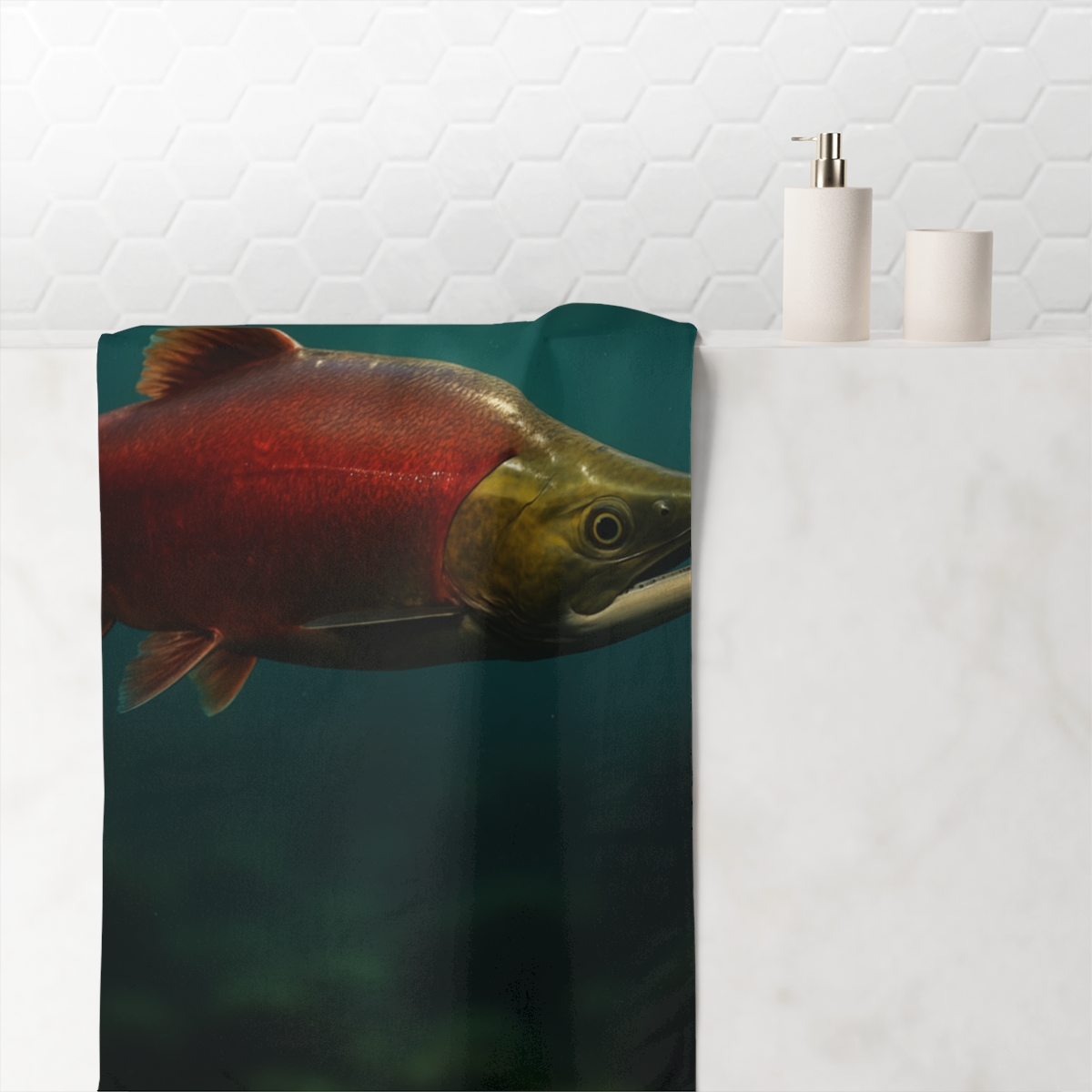 Copper Glide Sockeye Salmon soft cotton towels